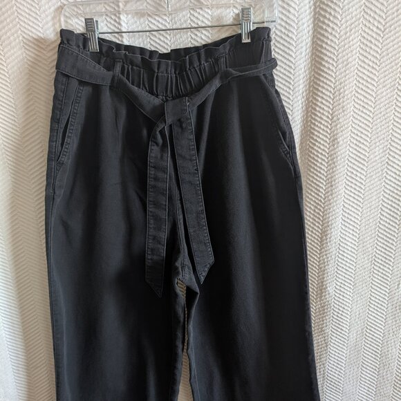H&M & Denim Wide High Waist Ankle Pants Women's Size 8 Elastic waist Pull on - Picture 4 of 10